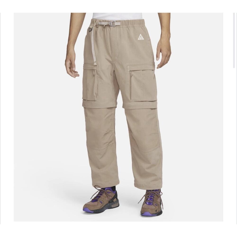 Nike ACG Men’s Smith Summit Convertible Cargo Pants Khaki Sz Large FN0428-247